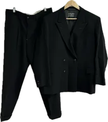  【美品】yamaguchiヤマグチ　スーツ上下セットアップ　ジャケットパンツ　ブラック　メンズ【Z1756】