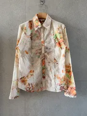 花柄レースフリル レディース ブラウス シャツ