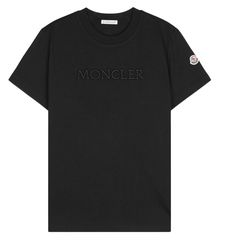 MONCLER ラインストーンロゴ Tシャツ ブラック サイズ - メルカリ