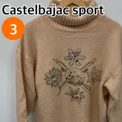 Castelbajac sport カステルバジャックスポーツ トップス 長袖 ニット セーター オレンジ 日本製 メンズ 3サイズ 【CT2560】