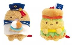 [중고] 봉제인형 돈까스 × 카레 & 새우 후라이의 꼬리 × 버거 ver. 테노리 봉제인형 [스미코구라시 × 케이큐] 요코스카 만끽 티켓 놀이권 교환품