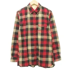 ブルックスブラザーズ BROOKS BROTHERS レッドフリーズ Red Fleece チェック シャツ 長袖 ボタンダウン カジュアル M 赤 レッド ■YHS7