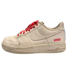 ナイキ NIKE × Supreme  Air Force 1 Low SP スニーカー ロゴ 26.5 白 ホワイト CU9225-100 