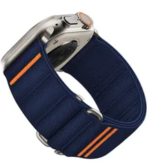 ★[Suitisbest] コンパチブル アップルウォッチ バンド ナイロン 41mm 40mm 38mm 42mm(Series 11 10) Apple Watch Ultra3/2/1 バンド スポーツ Apple Watch  メンズ ネイビーブルー
