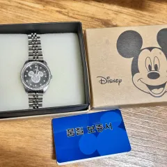 正規品 ディズニー リストウォッチ ブラックシルバー ミッキーマウス