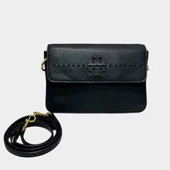美品！TORY BURCH McGraw トリーバーチ　マックグロー レザー クロスボディバッグ ブラック