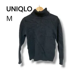 a1786　UNIQLO ユニクロ タートルネック ニット セーター ブラック M