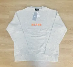 新品) BEAMS ビームス ロゴ スウェット L