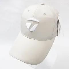 テーラーメイド TaylorMade ゴルフ 帽子 キャップ ロゴ リボン 吸汗速乾 2WAY 2023年モデル ベージュ ホワイト フリー