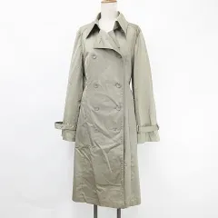 ミッシェルクラン MICHEL KLEIN トレンチコート ロング 大きいサイズ 茶 ブラウン カーキ 46