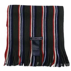 トミーヒルフィガー ストライプ ウール マフラー