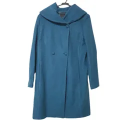 【美品】DANAPARIS ダナパリ　ロングコート　セーラーカラー　グリーン　緑　レディース　44 ウール　大きい　希少　オシャレ　上質　チェスターコート【ZK95】