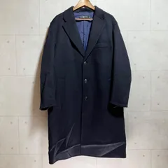 UNIQLO +J ユニクロ カシミヤ ブレンド オーバーサイズ チェスターコート アウター M ネイビー ジルサンダー メンズ SG405-14