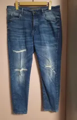 ザラ マン デニム ダメージ ウォッシュ デニム