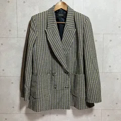 ZARA BASIC ザラベーシック ダブルブレスト テーラードジャケット アウター S チェック マルチカラー レディース SG405-15