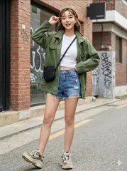 ミッソ MIXXO コットン ユーティリティ マウンテンパーカー アウター_S