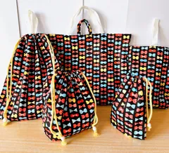 【匿名配送】ハンドメイド　入園入学5点セットNO.128 リボン柄