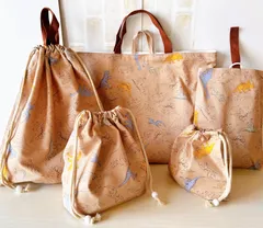 【匿名配送】ハンドメイド　入園入学5点セットNO.157 恐竜柄