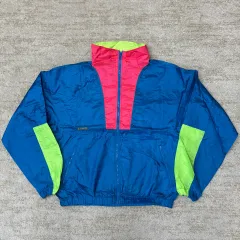 M 90s コロンビア Columbia カラーブロック ナイロン ジャケット ウィンドブレーカー