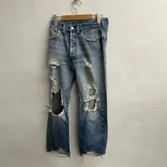 80S Vintage Levis 501 ダメージ デニム パンツ