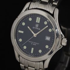 CYMA シーマ クオーツ腕時計 スイス製ダイバーズウォッチ 電池交換済