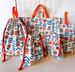 【匿名配送】ハンドメイド　入園入学5点セットNO.263 花柄