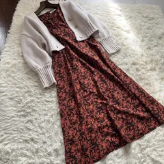 2/9までSALE【SNIDEL】バリエプリントワンピース、カーディガン　セット