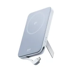 EcoFlow 5000mAh エコフロー PD 30W急速充電対応 Qi2ワイヤレス充電対応 マグネット式ワイヤレス充電対応 デバイス2台同時充電 スタンド付き USB-Cケーブル付き Magsafe Power Bank 残量表示 小型 軽量 PSE技☆彡