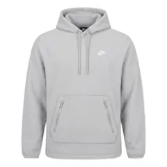 [ナイキ] セットアップ対応モデル クラブ ウィンタライズド パーカー メンズ フリース プルオーバー フーディ FZ0661-077 ライトスモークグレー/ピュア/ホワイト 防寒 保温 軽量 通気性 [077：ライトスモークグレー/ピュア/ホワイト] [L]