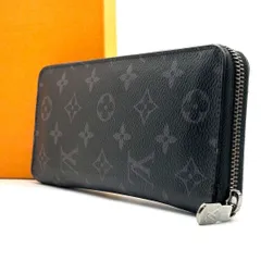 【仕事が整う黒】　LOUIS VUITTON　モノグラムエクリプス 長財布 14カード ジッピーオーガナイザー ラウンドファスナー 大容量設計　ブラック
