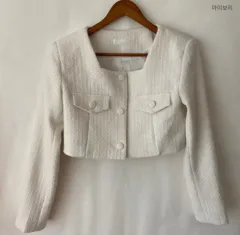 ツイードジャケット アイボリー