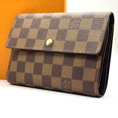 財布ひとつで、生活が軽くなる✨　LOUIS VUITTON　三つ折り財布 ダミエ ポルトトレゾール エテュイパピエ 通帳収納可　ブラウン