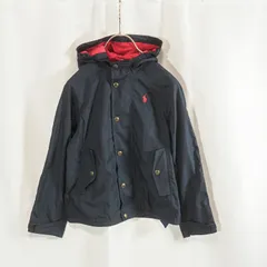 Polo Ralph Lauren ポロラルフローレン ブルゾン フーディ 140cm ネイビー キッズ 男の子 ジップアップ 刺繍ロゴ ポニー フード付き ジャンパー 正規品