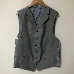 E155　美品　グレー　スーツ　ベスト　ジレ　日本製
