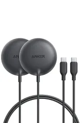 Anker Zolo Wireless Charger (Magnetic, Pad) 2個セット ブラック Qi2対応 マグネット式 ワイヤレス充電/ワイヤレス出力 iPhone MagSafe対応 iPhone 16 / 16 Pro / 16 Pro☆彡