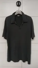 ARMANI EXCHANGE(アルマーニ エクスチェンジ) 黒オープンカラー半袖Tシャツ Lサイズ