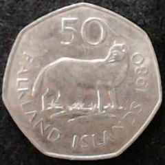 フォークランド 20ペンス 1985年 羊 イギリス領 外国コイン 古銭