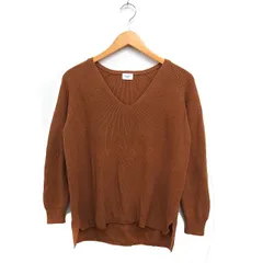 アーバンリサーチ ドアーズ URBAN RESEARCH DOORS コットン ニット セーター 長袖 Vネック 無地 One キャメル 茶 /FT42