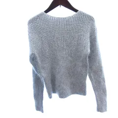 ケーティー キヨコ タカセ  K.T KIYOKO TAKASE ニット セーター 刺繍 アンゴラ混 長袖 9 M グレー /AU