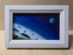 絵画 星空の見える家 micchan作 - メルカリ
