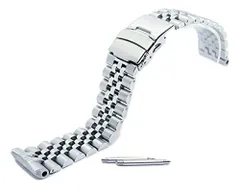 [BASIS+] 腕時計 ジュビリー 5連 シルバー 22mm ステンレス ベルト 弓カン 無垢 ブレスレット for タートル SRP777 773 775☆彡