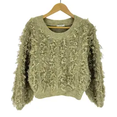 ジーナシス JEANASIS  ラメカット ジャガード ショート プルオーバー ニット セーター レディース  F