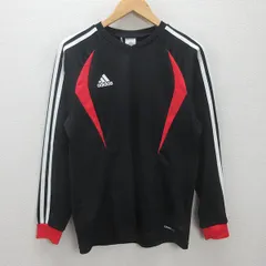 g■アディダス/adidas ドライトレーニングシャツ/スリーストライプ【M】黒/men's/18【中古】■