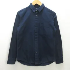 g■ズッカ/CABANE DE ZUCCA 長袖シャツ/コットン【S】紺/men's/15【中古】■のサムネイル