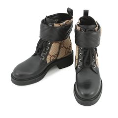 美品】 GUCCI シェリーライン インターロッキングG 厚底 ブーツ 35