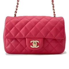 シャネル チェーンショルダーバッグ ミニ マトラッセ 20 ココマーク ラムスキン A69900 CHANEL