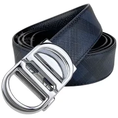 新品 未使用 アウトレット ゴルフ ベルト メンズ 穴なし 本革 オートロック 無段階 ブランド ゴルフベルト 紳士ベルト OMBUU-027sv-NV-M3