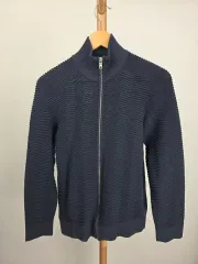 ARMANI EXCHANGE アルマーニ エクスチェンジ メンズ 麻 ニット ジップアップ S/P 状態 傷なし 良し