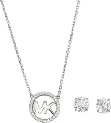 ペンダント マイケルコース シルバー925 チェーン39cm ピアスセット シルバー色 MICHAEL KORS bowl 31151QMKC1260AN040