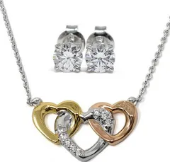 ペンダント マイケルコース シルバー925 チェーン40cm ピアスセット シルバー色 MICHAEL KORS bowl 31151QMKC1362AN998